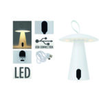 Lámpara de sobremesa LED Forma Hongo blanco