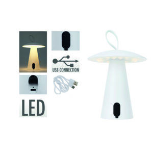 Lámpara de sobremesa LED Forma Hongo blanco
