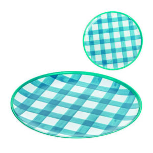 Plato plano melamina Dcasa Vichy 28 cm