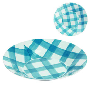 Plato hondo melamina Dcasa Vichy D 23 cm