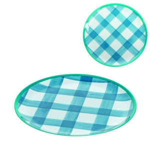 Plato postre melamina Dcasa Vichy 20 cm