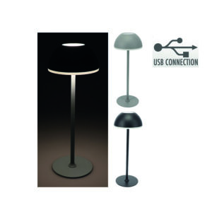 Lámpara de sobremesa acero LED recargable