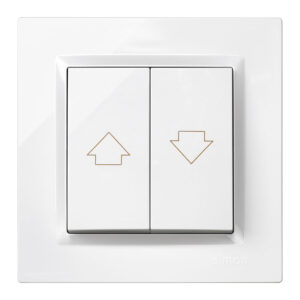 Pulsador persiana empotrable SIMON S10 Blanco