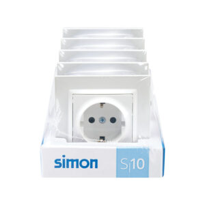 Enchufe schuko empotrable SIMON S10 B Pack 5 unidades