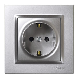 Base enchufe empotrable SIMON S10 Aluminio