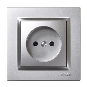 Base enchufe bipolar empotrable SIMON S10 Aluminio