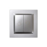 Pulsador persianas empotrable SIMON S10 Aluminio