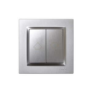 Pulsador persianas empotrable SIMON S10 Aluminio