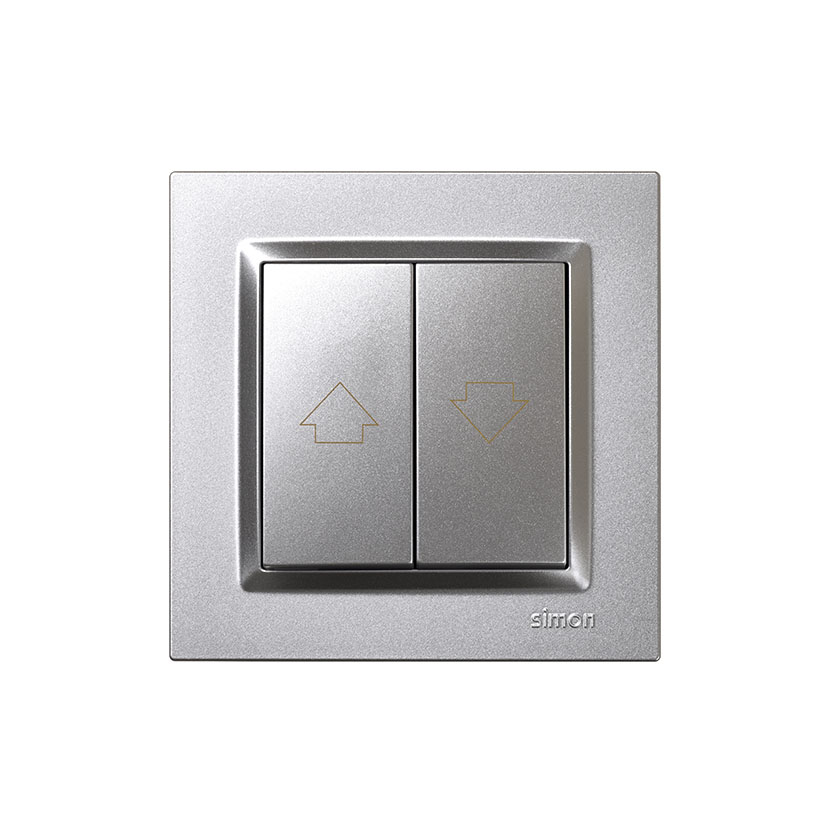 Pulsador persianas empotrable SIMON S10 Aluminio