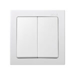 Interruptor doble superficie SIMON 73 Loft blanco