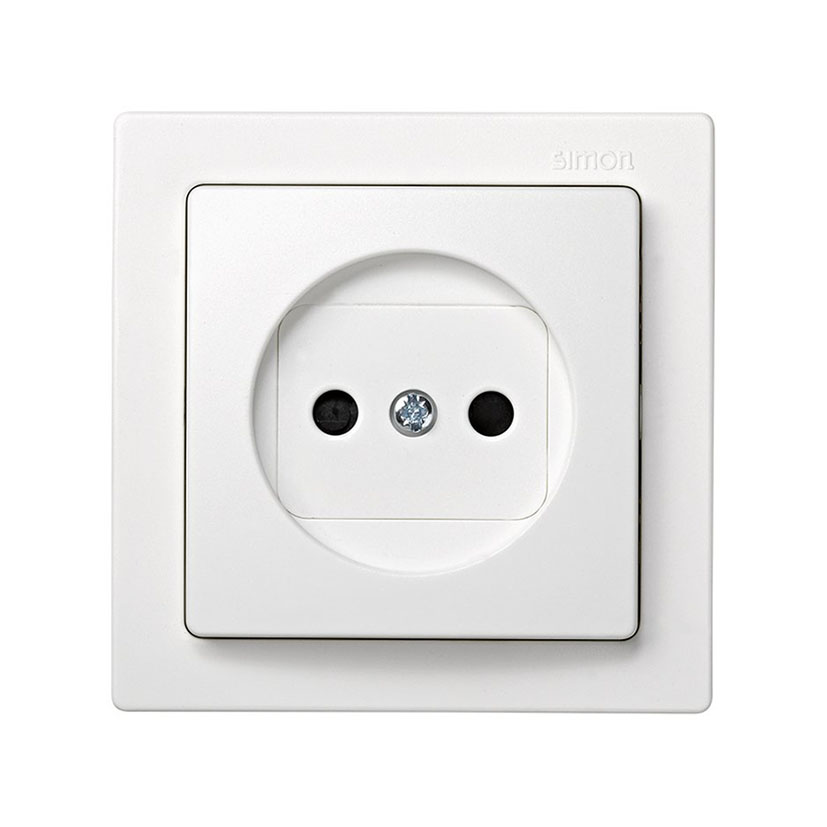 Base enchufe bipolar superficie SIMON 73 Loft blanco
