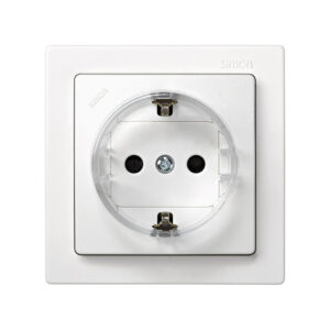 Base enchufe bipolar schuko superficie SIMON 73 Loft blanco