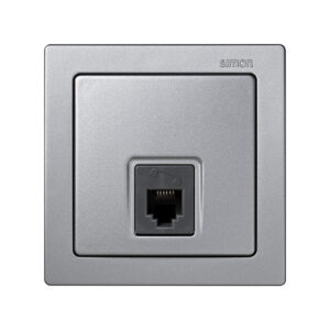 Toma télefono RJ12 superficie SIMON 73 Loft aluminio