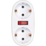 Adaptador enchufe frontal SIMON 2 tomas