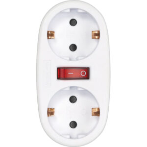 Adaptador enchufe frontal SIMON 2 tomas