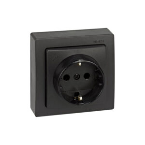 Base enchufe bipolar schuko superficie SIMON 73 Loft negro