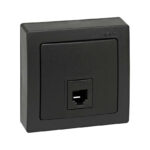 Toma télefono RJ12 superficie SIMON 73 Loft negro