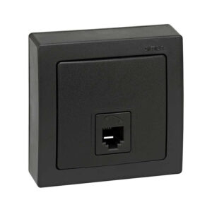 Toma télefono RJ12 superficie SIMON 73 Loft negro