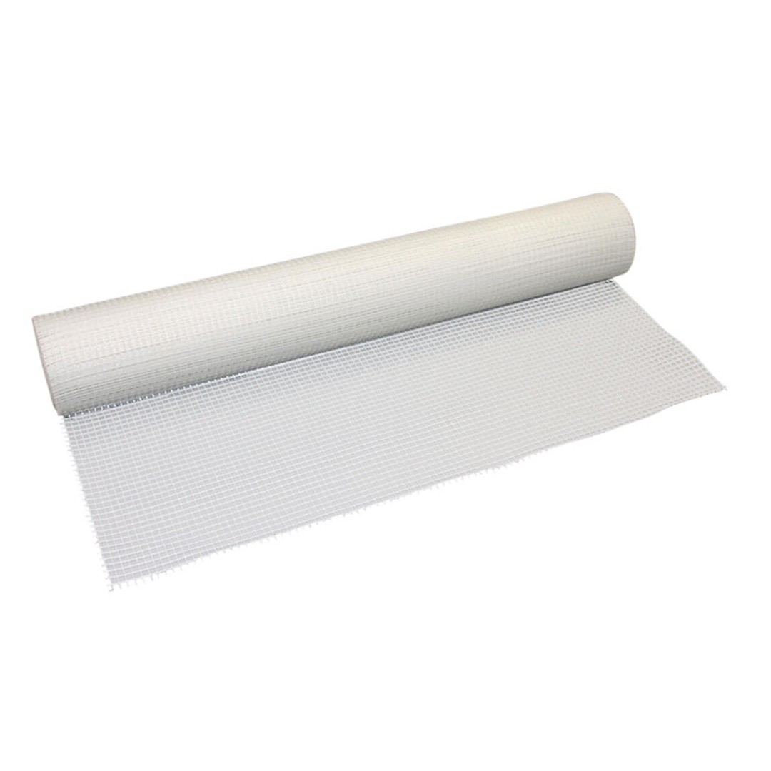 Malla de Fibra de Vidrio Especial para Revocos de Yeso, Blanca, 5x5 mm, 70 g/m², Rollo 50 m x 1 m