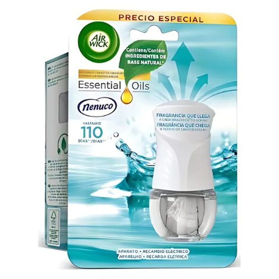 Air Wick Ambientador Eléctrico Aparato + Recambio Nenuco con Aceites Esenciales