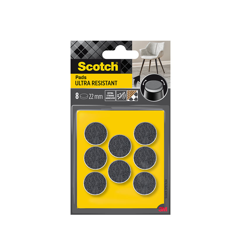 Fieltros adhesivos Scotch Ultra Resistant redondos 3M