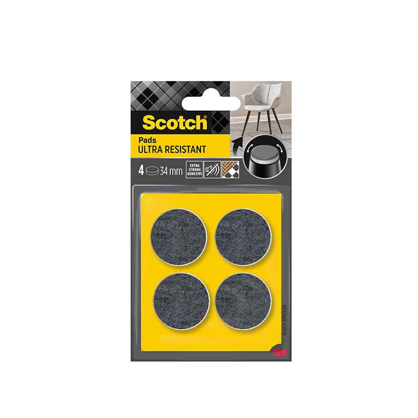 Fieltros adhesivos Scotch Ultra Resistant redondos 3M - Imagen 3