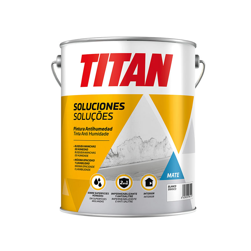 Pintura Antihumedad Titan Soluciones Blanco Mate