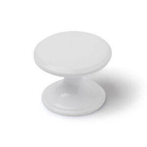 Pomo Circular Metálico Blanco 33 mm Rei