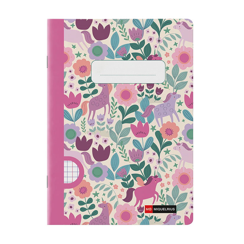 Cuaderno Grapa A5 48Hj Flowe Unicorn
