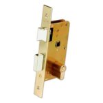 Cerradura de embutir EZCURRA 3100/40 frontal esmaltado con frente redondo
