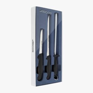 Set de Cuchillo Jamonero y Chaira Arcos Niza 240mm