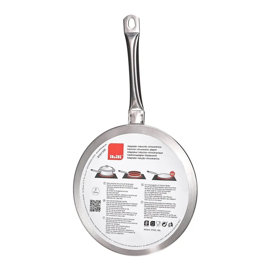 Adaptador de inducción y vitrocerámica Ibili acero inoxidable