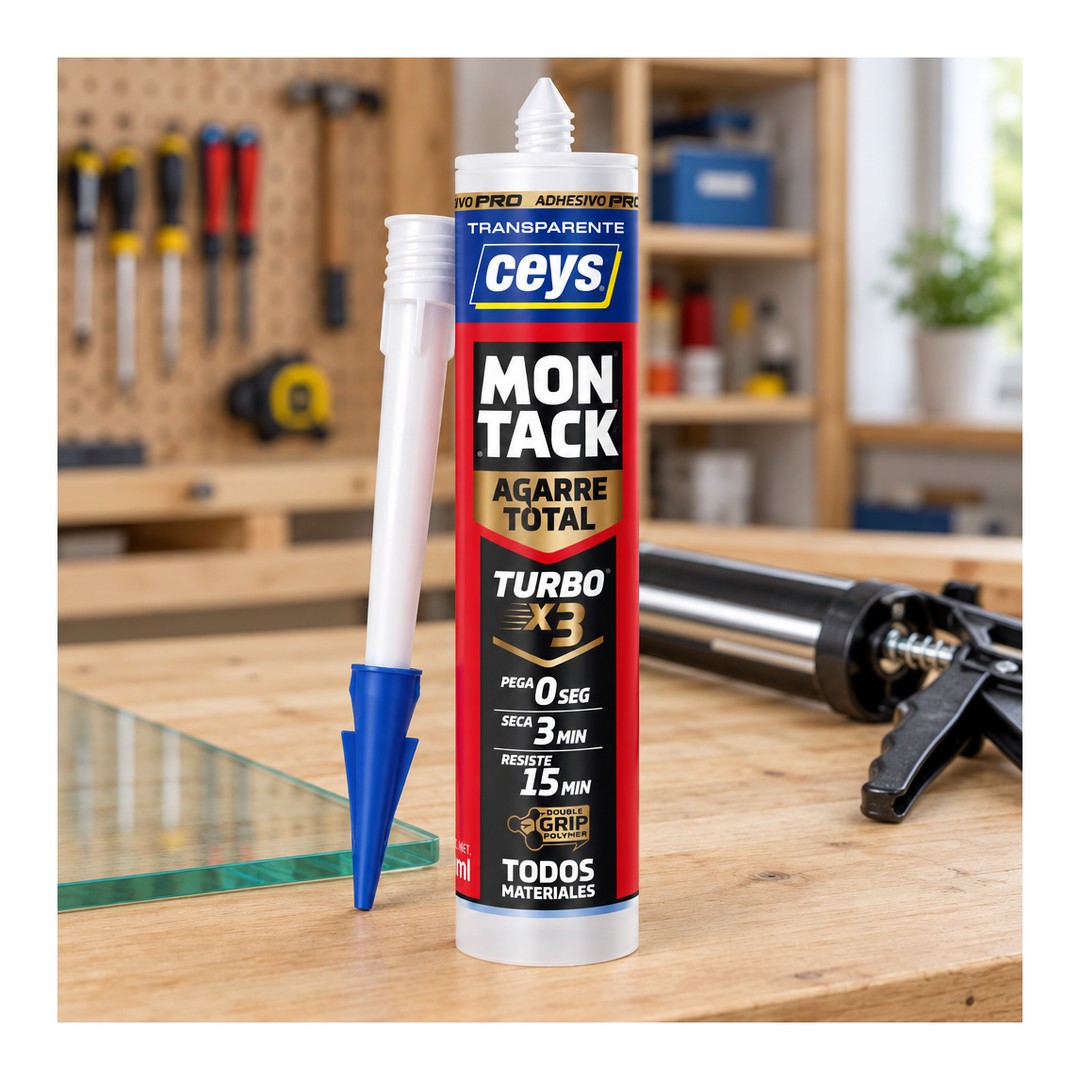 Adhesivo de montaje Ceys Montack Turbo transparente 290 ml