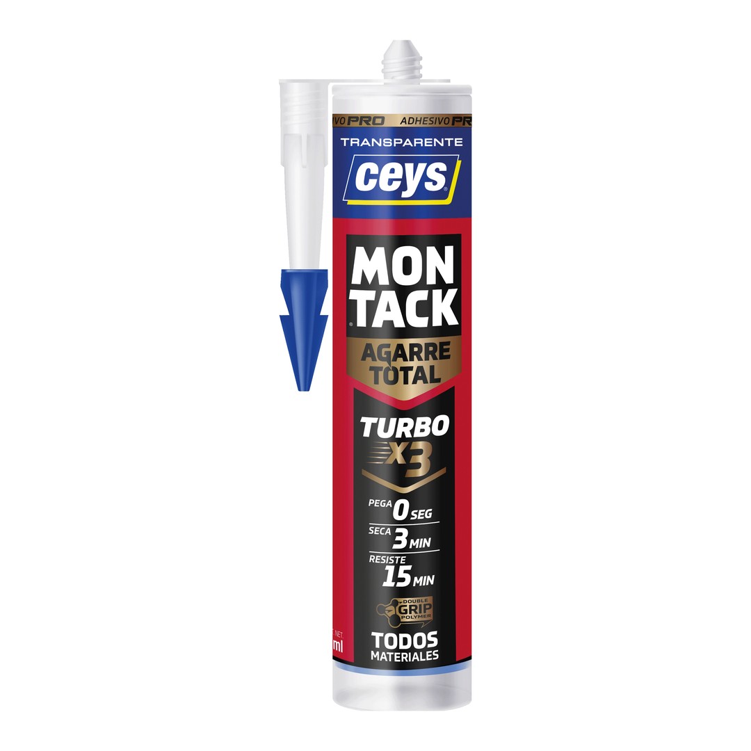 Adhesivo de montaje Ceys Montack Turbo transparente 290 ml