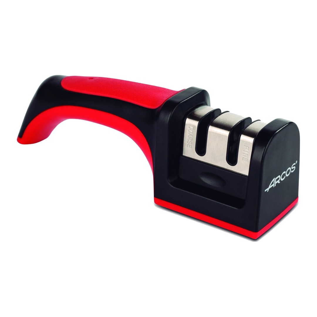 Afilador de cuchillos Arcos 610600 con mango rojo y negro