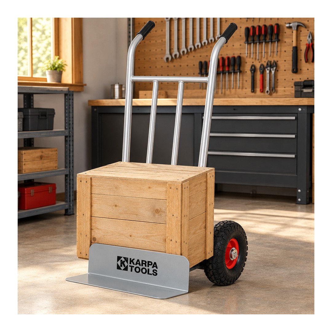 Carretilla de almacén industrial Karpa Tools 350 kg rueda antipinchazos