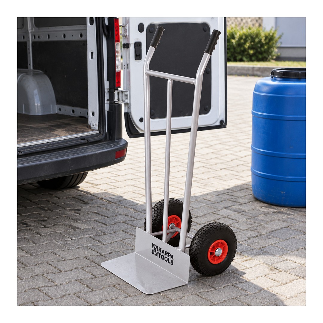 Carretilla de almacén ligera Karpa Tools 300 kg rueda neumática