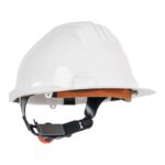 Casco de obra Climax 5-RG con ruleta blanco