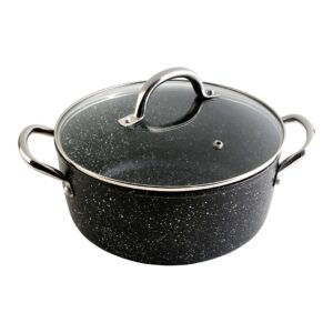 Cazuela con tapa Wecook Granite aluminio forjado antiadherente