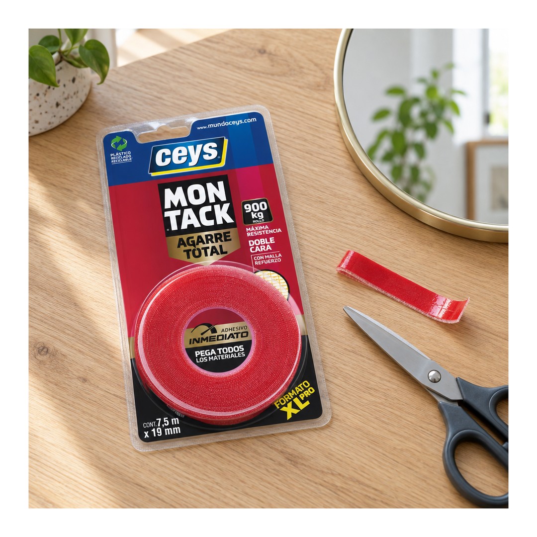 Cinta doble cara Ceys Montack Pro 7,5 m x 19 mm