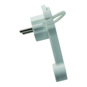 Clavija de enchufe plana DUOLEC 16 A salida lateral blanca