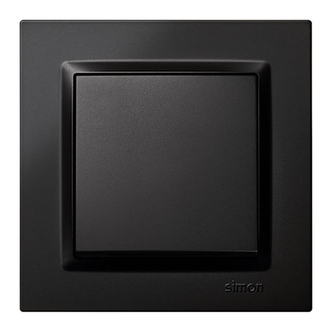 Conmutador Simon 10 negro empotrable