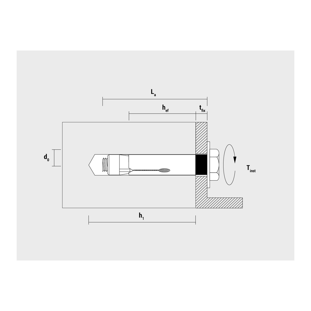 Cotas anclaje camisa CELO Dynabolt DT