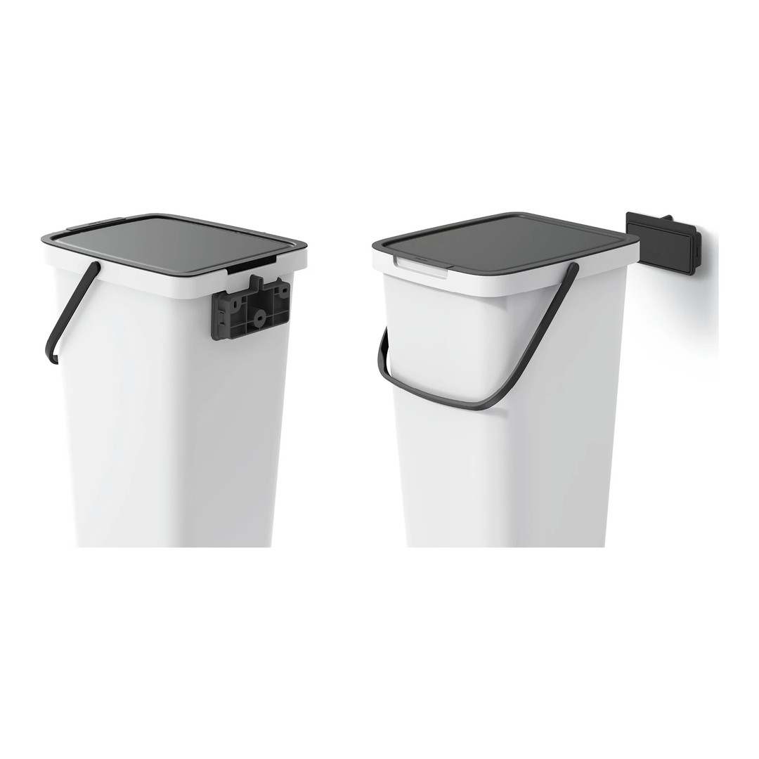 Cubo de reciclaje Duett 20 litros blanco