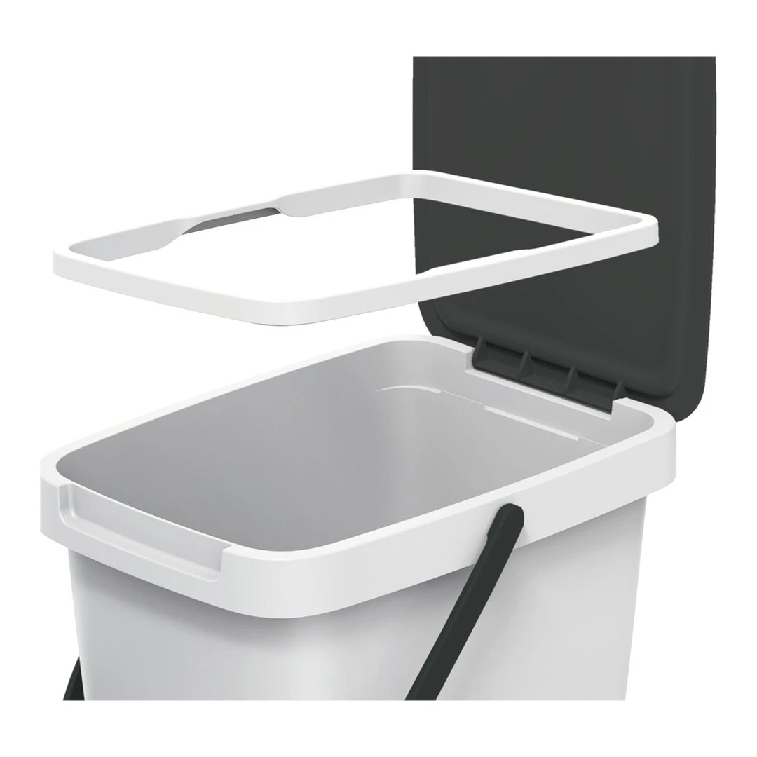 Cubo de reciclaje Duett 20 litros blanco