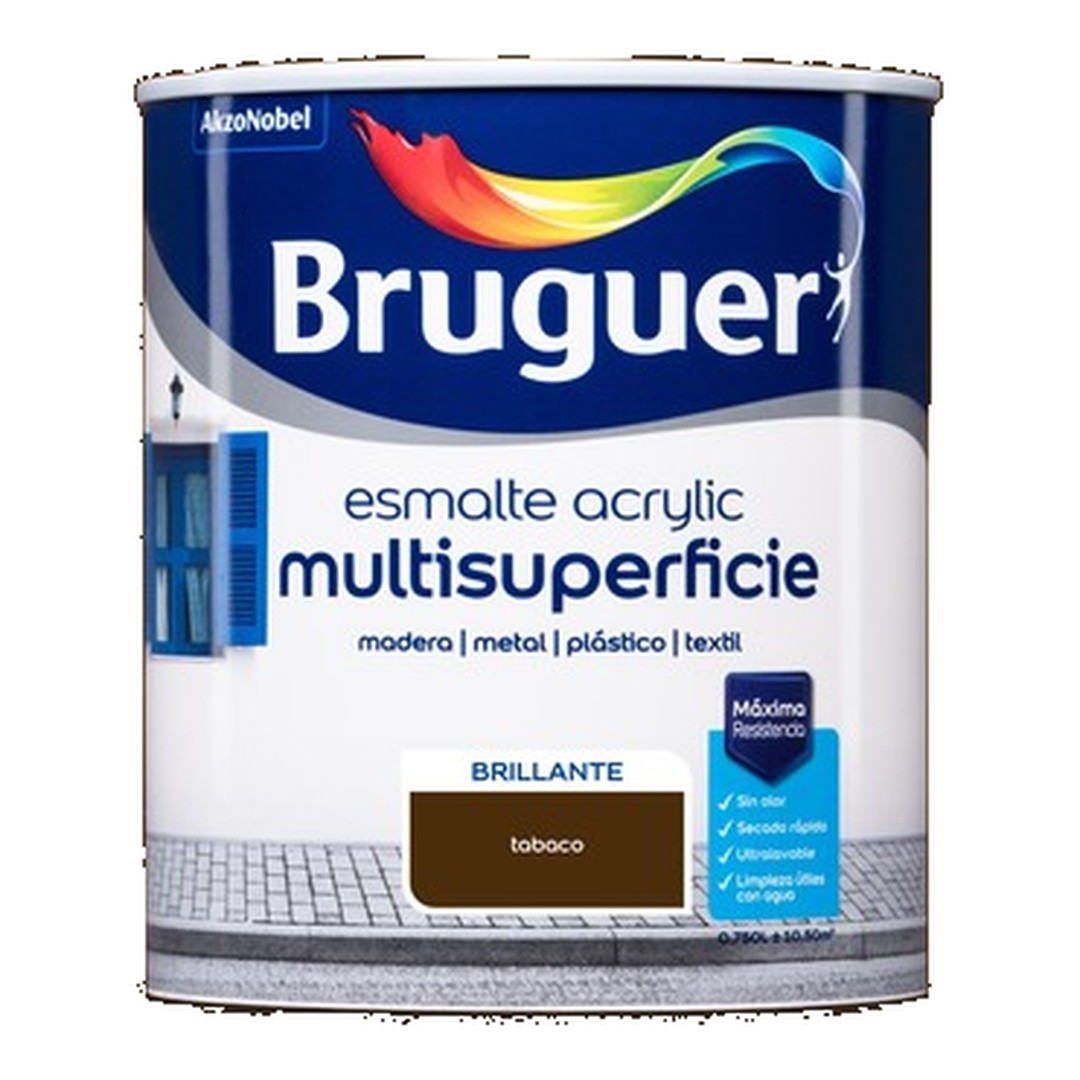 Esmalte acrílico Bruguer Multisuperficie Brillante Tabaco 750 ml