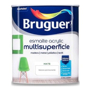 Esmalte acrílico Bruguer Multisuperficie Mate Blanco Permanente 750 ml