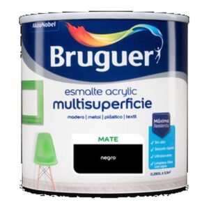 Esmalte acrílico Bruguer Multisuperficie Mate Negro 250 ml