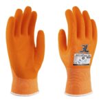 Guante de trabajo 3L Microfluor OR S-1002 nitrilo naranja