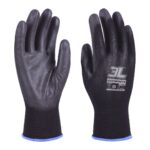 Guantes poliéster PU 3L EcoContact N A-2000 negro